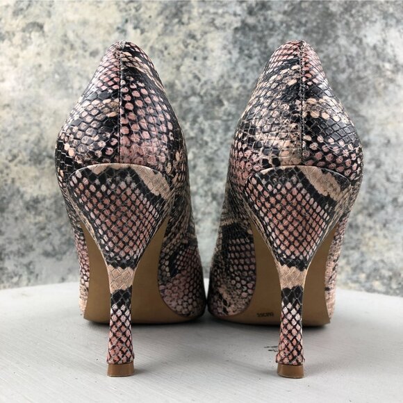 Vince Camuto Women's Size 6M Aparla Brown Snake Print Leather High Heel Pumps - Picture 8 of 16
